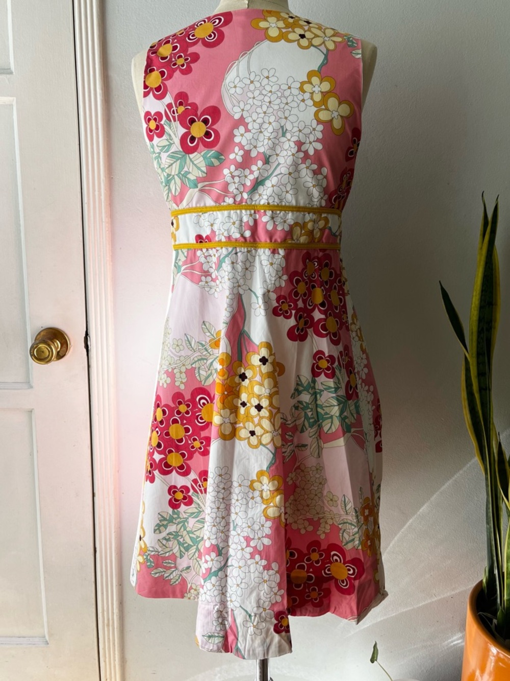 Lesley Evers• Floral Cotton Dress• Sz S - Picture 4 of 12